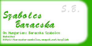 szabolcs baracska business card